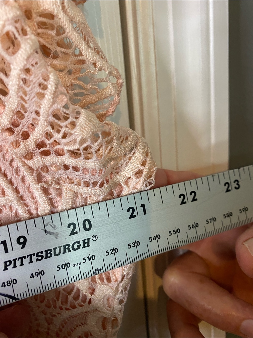 Brittany Black Peach Lace Top with Studded Accent Size2X - Picture 5 of 6